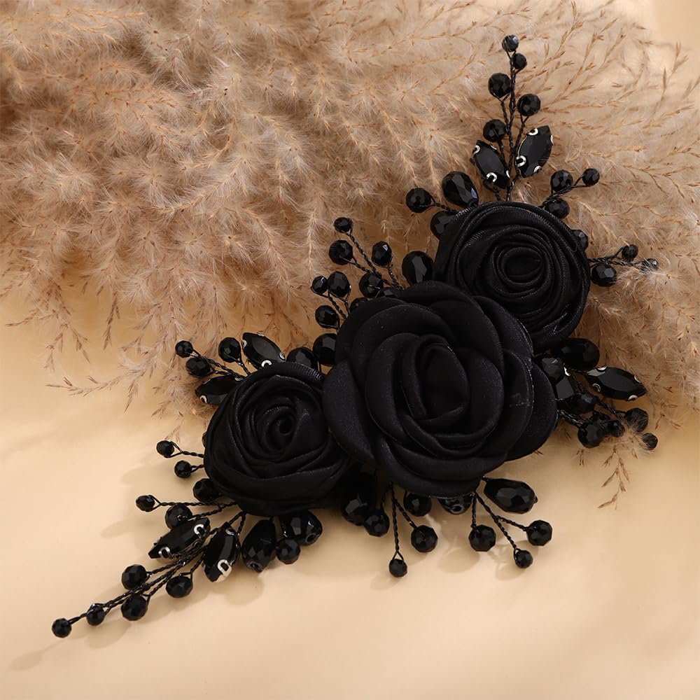 Kercisbeauty diseño artesanal con flor y cristales para cabello