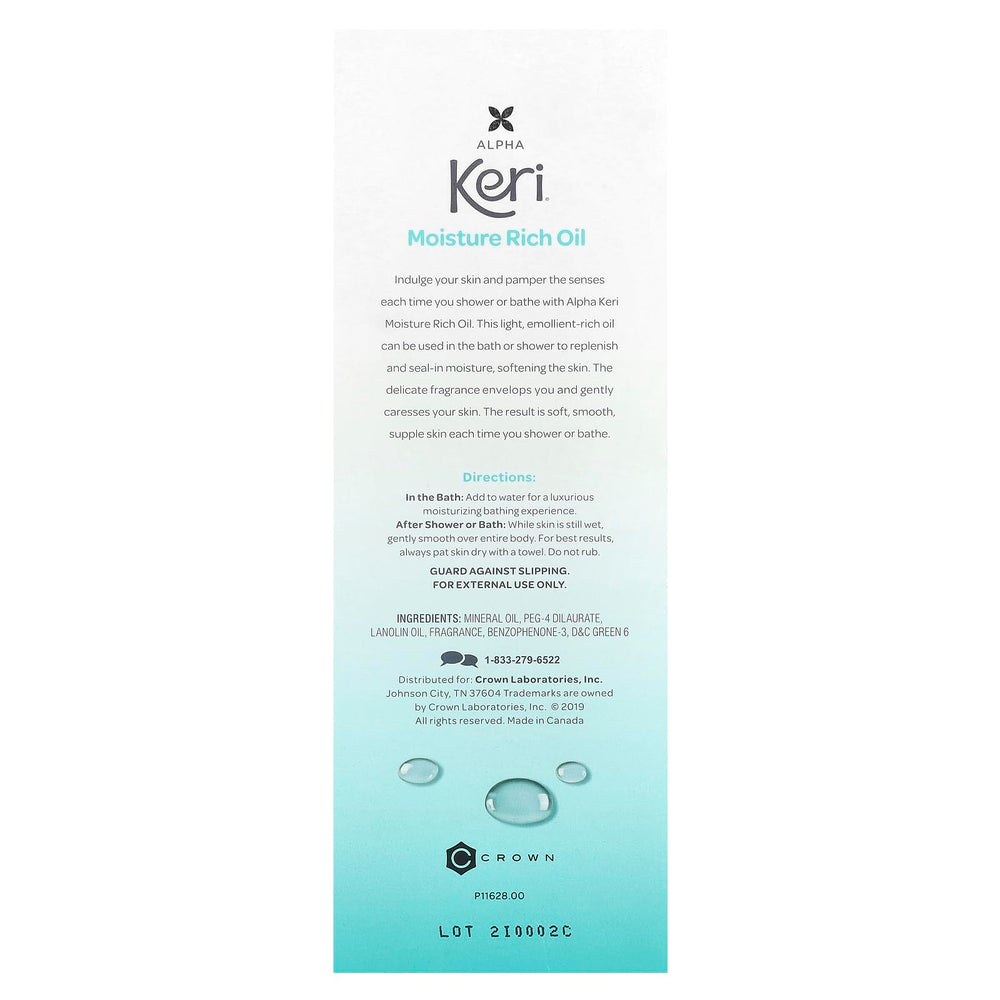 Piel más suave tras usar el aceite de ducha Keri, sensación calmante.