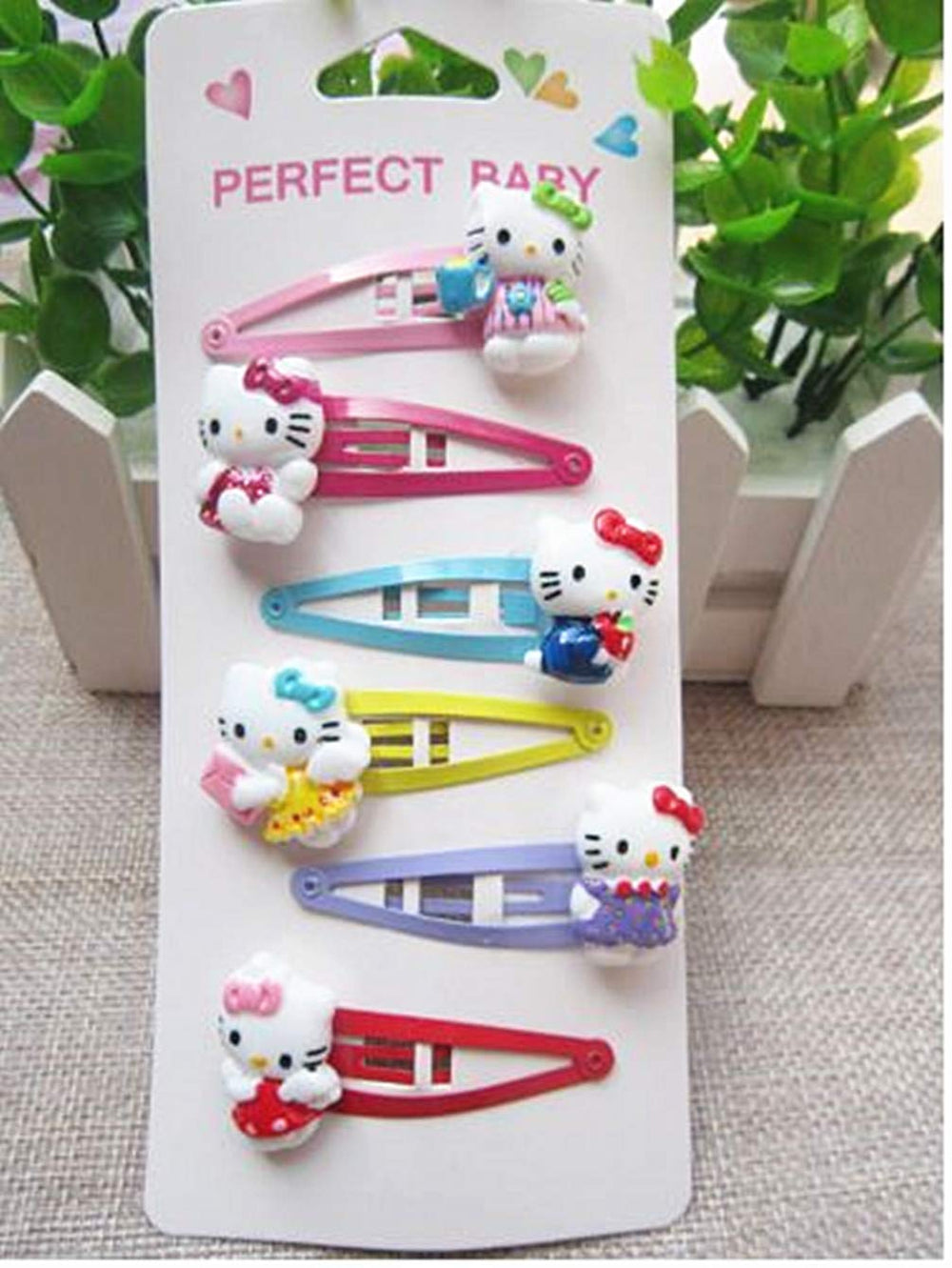 Clips Kerr's Choice Gatito con brillo para un toque de glamour