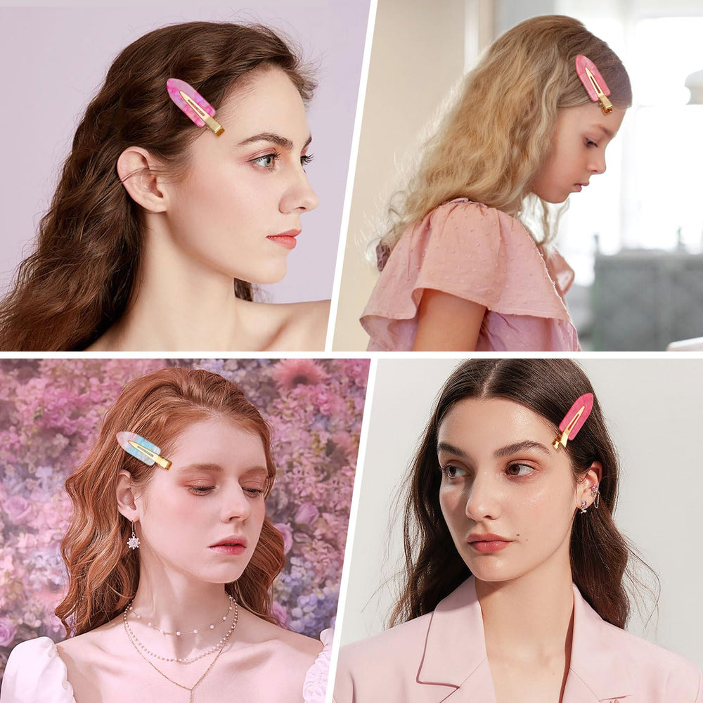 KesaPlan set de 10 clips rosa para peinados y maquillaje