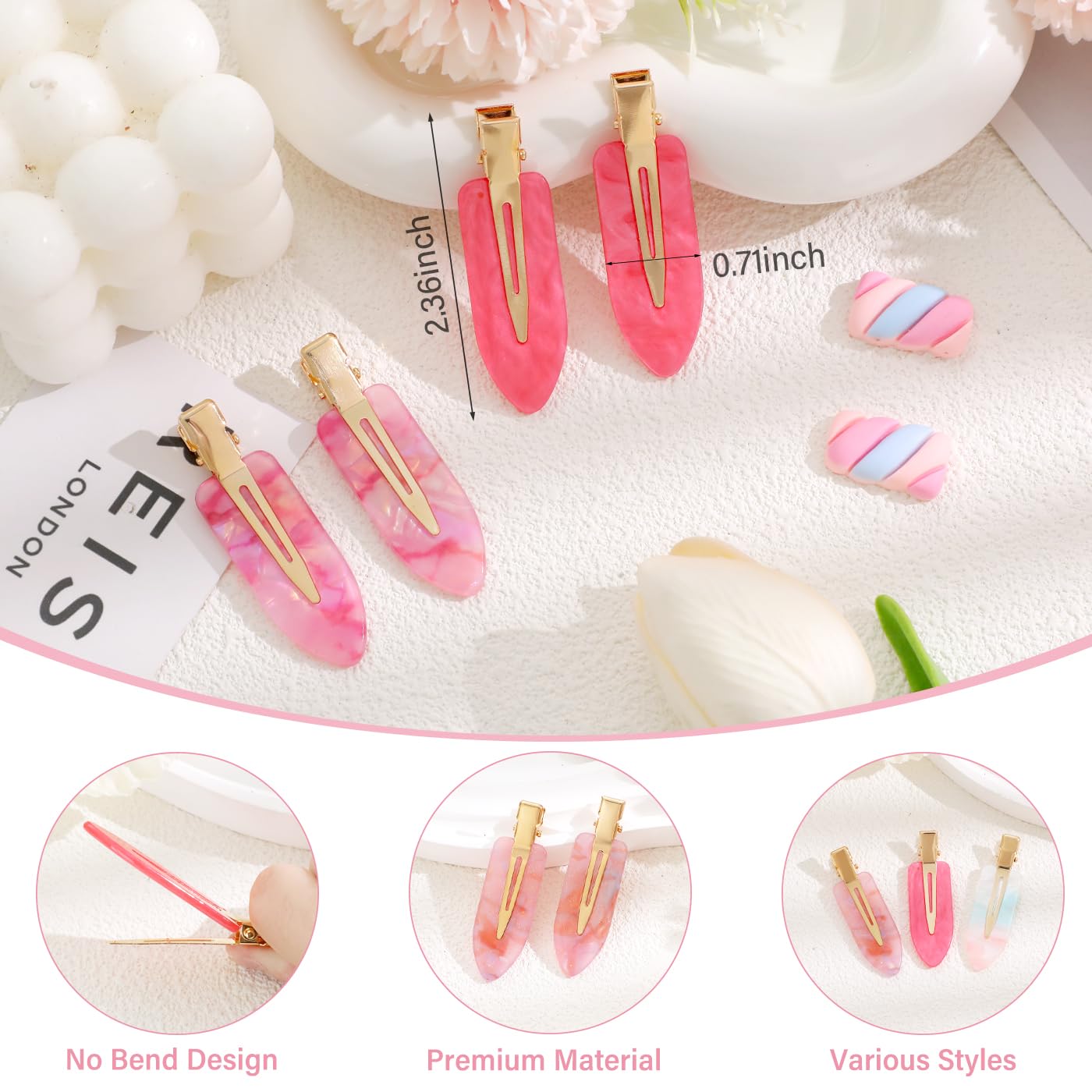 KesaPlan clip para flequillo rosa complementa cualquier look