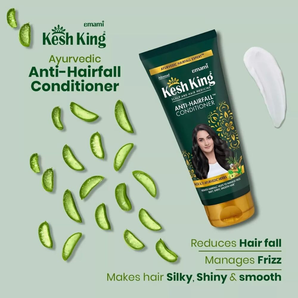 Kesh King acondicionador hierbas 21, primer plano de hierbas para nutrición del cuero cabelludo.