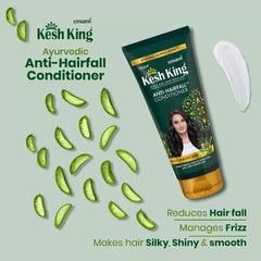 Kesh King acondicionador hierbas 21, primer plano de hierbas para nutrición del cuero cabelludo.