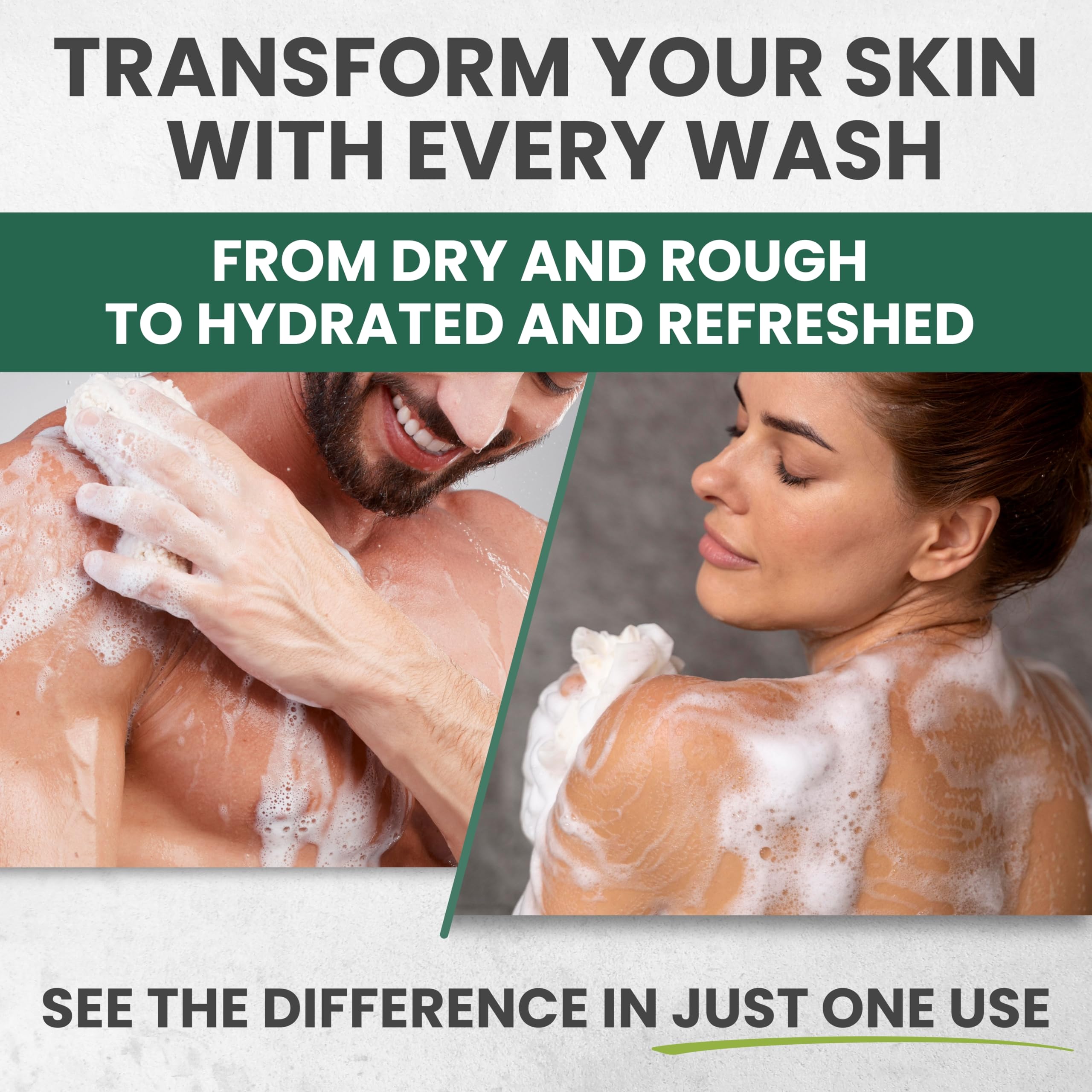 KESMEDIK Tea Tree Body Wash bottle back label with ingredients overview.