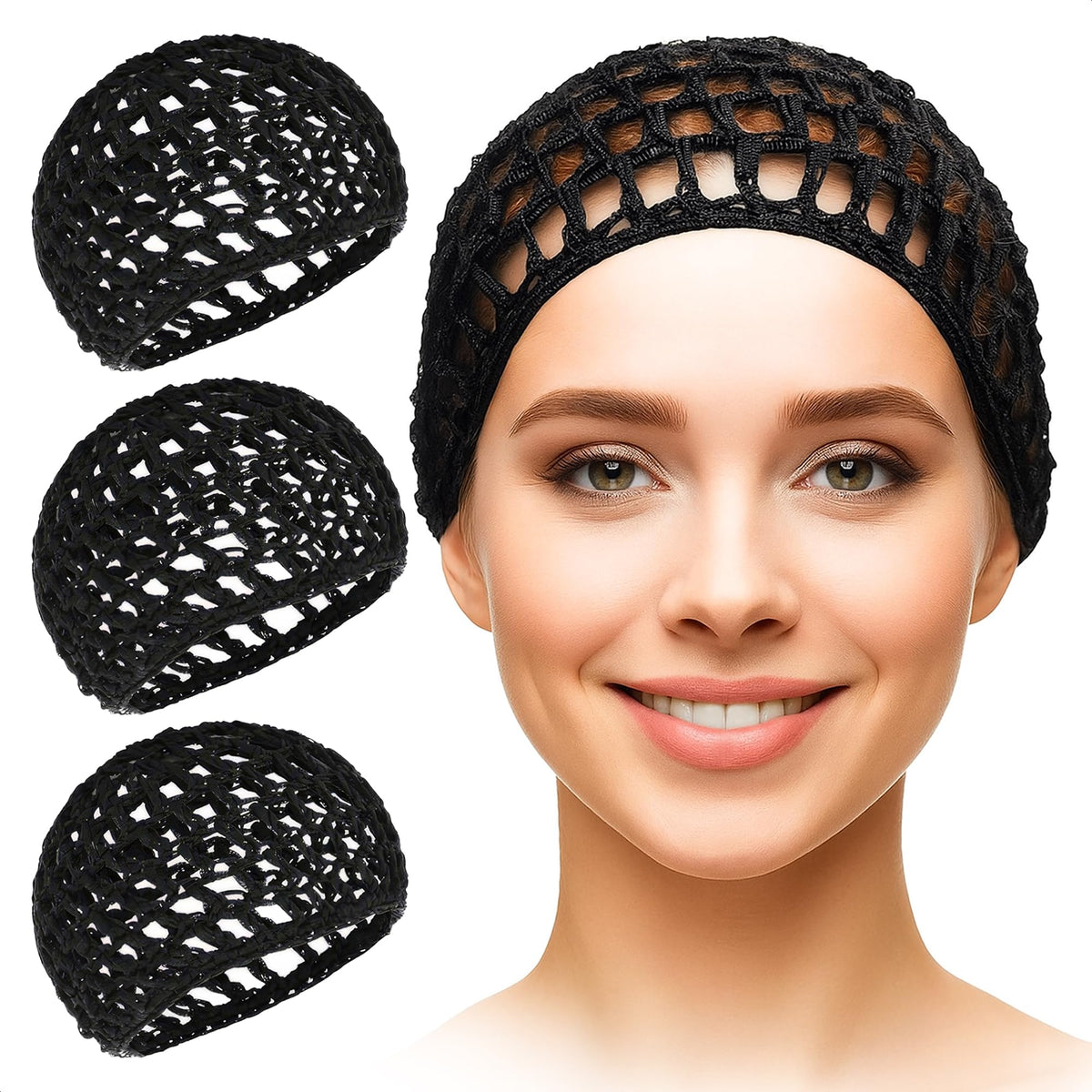 KETAR red de pelo para dormir, kit de 4 piezas, suave para la noche.