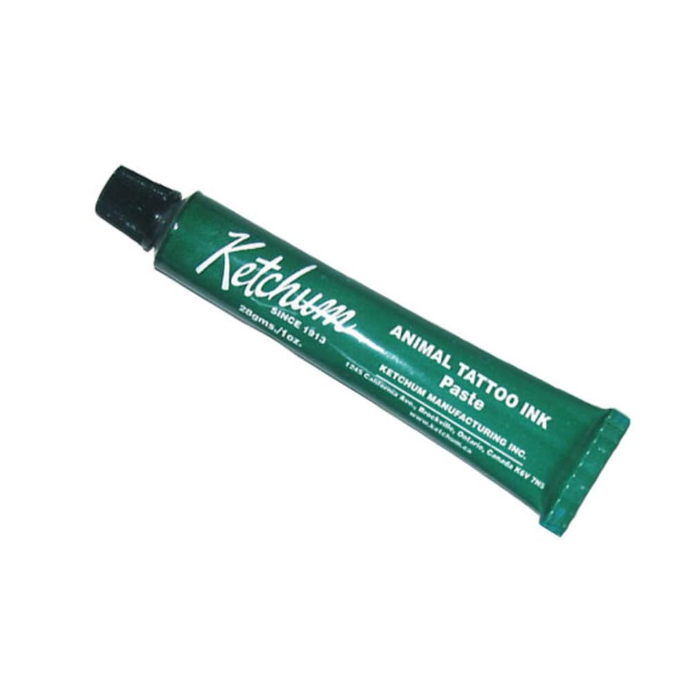 Ketchum tinta para tatuaje animal, pasta verde, facilita trazos nítidos.