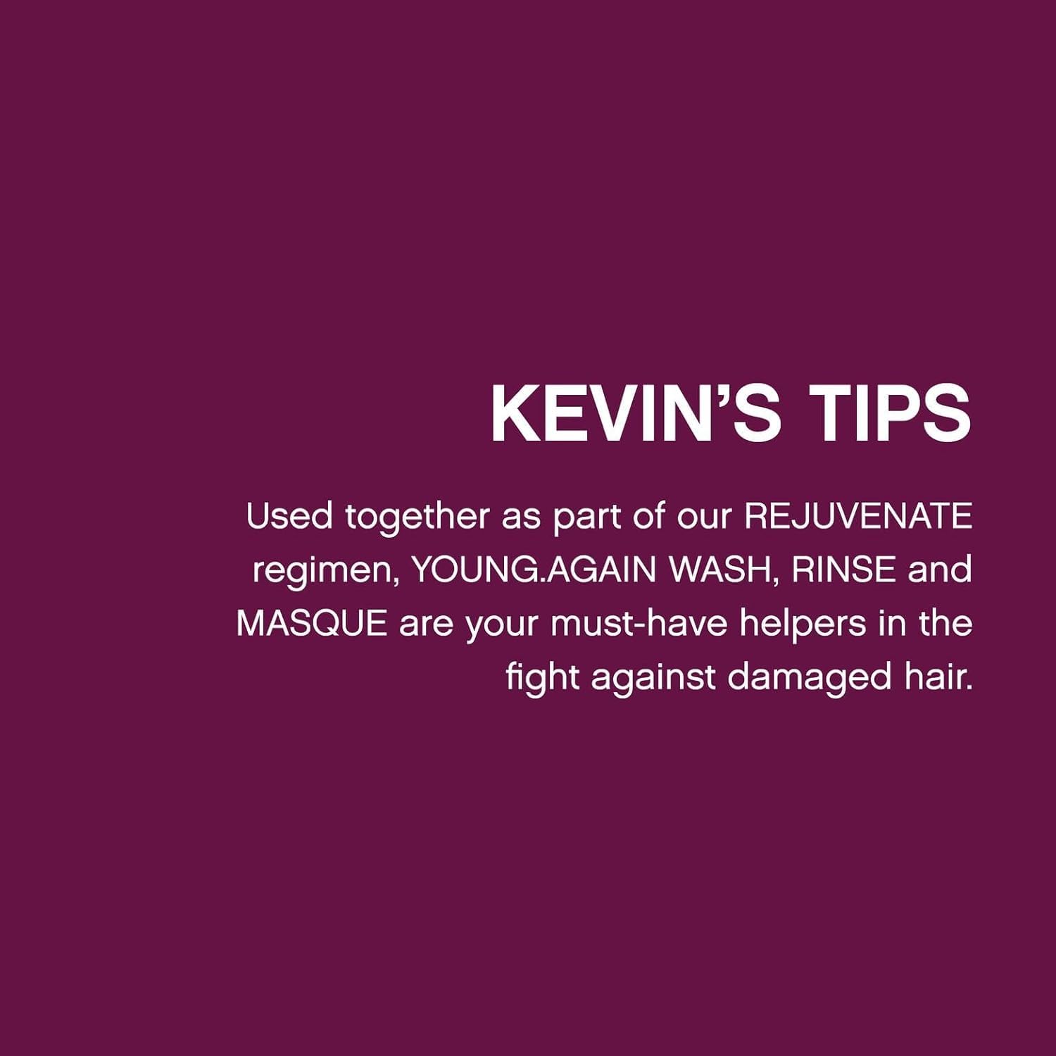 kevin.murphy young.again.wash, detalle del frasco y el diseño sostenible.