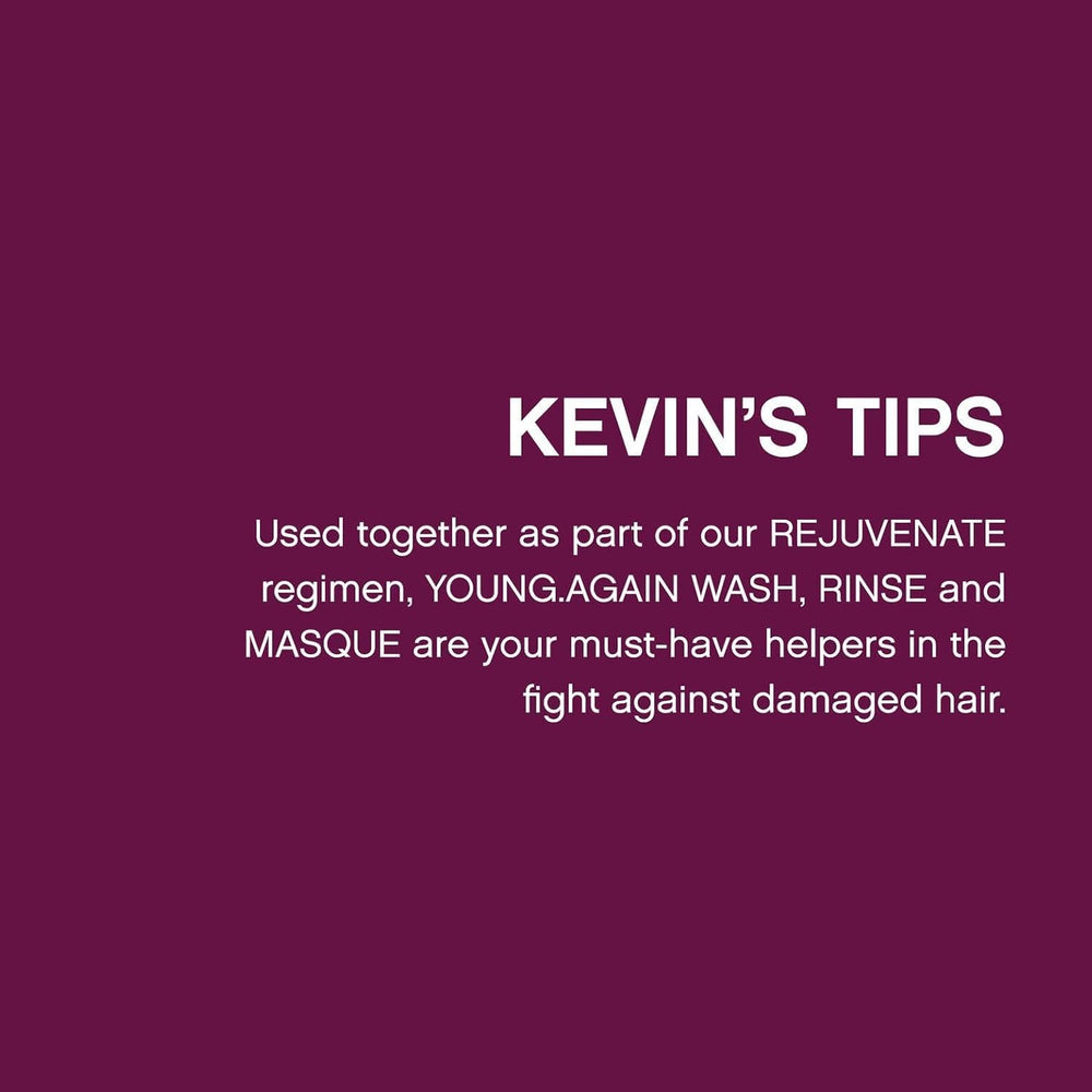 kevin.murphy young.again.wash, detalle del frasco y el diseño sostenible.