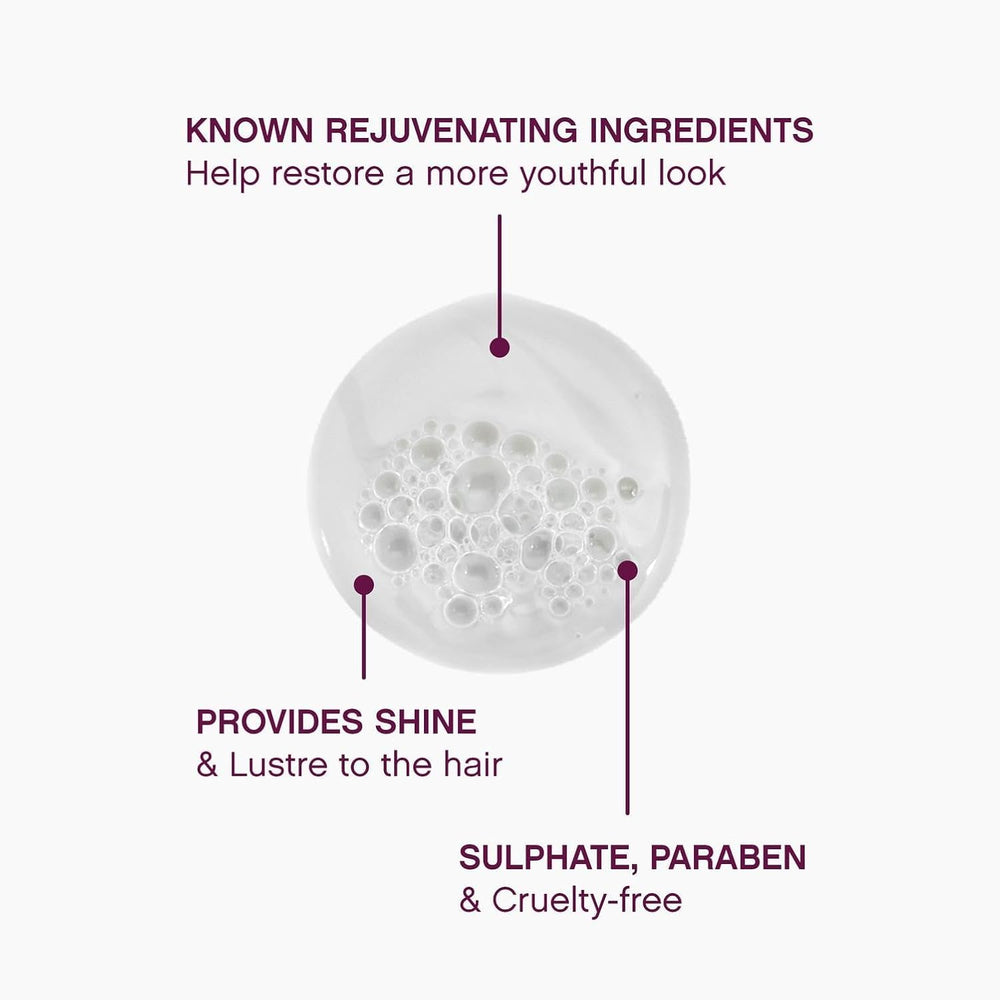 kevin.murphy young.again.wash, etiqueta en primer plano con ingredientes clave.