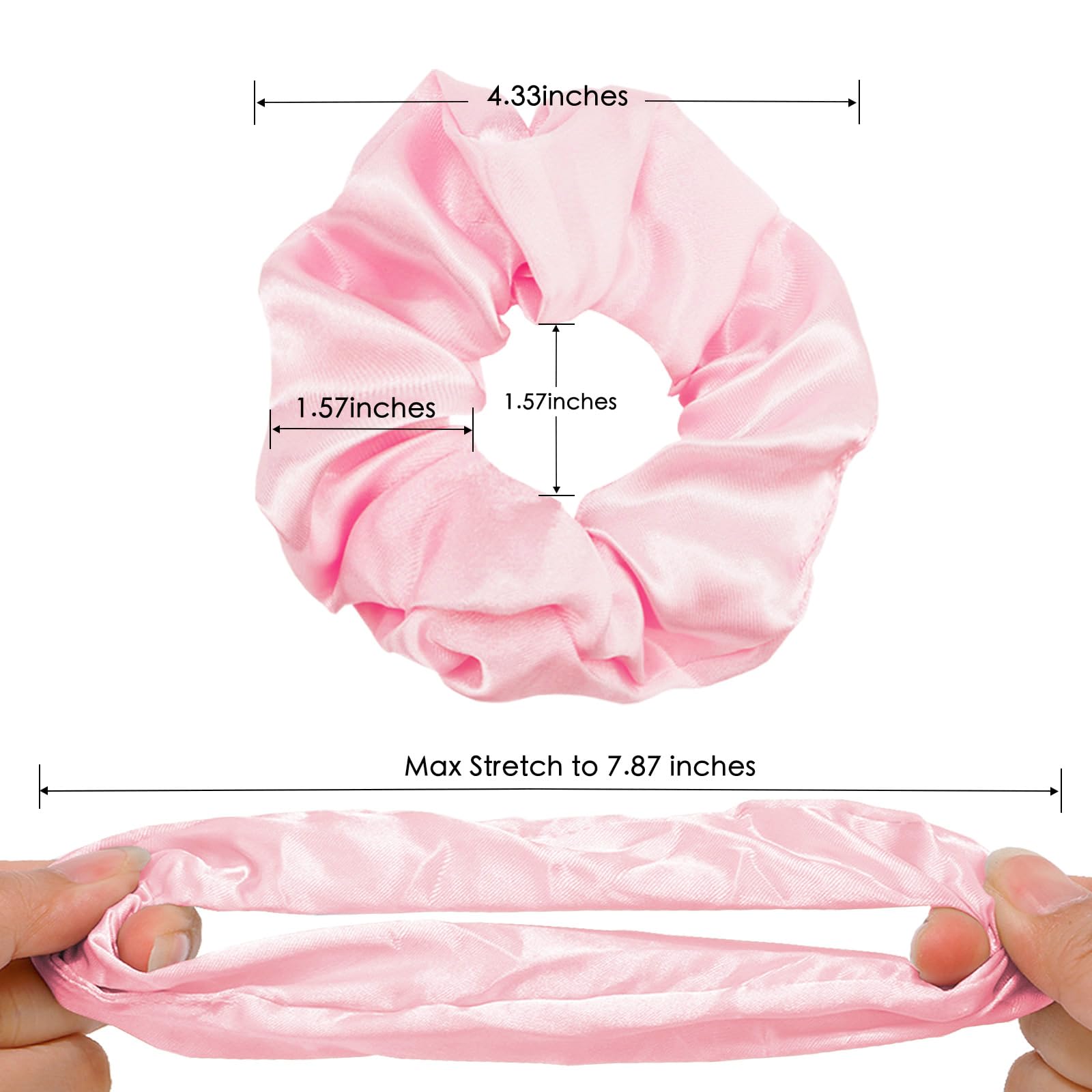 KICOSY conjunto satin rosa para peinados duraderos.