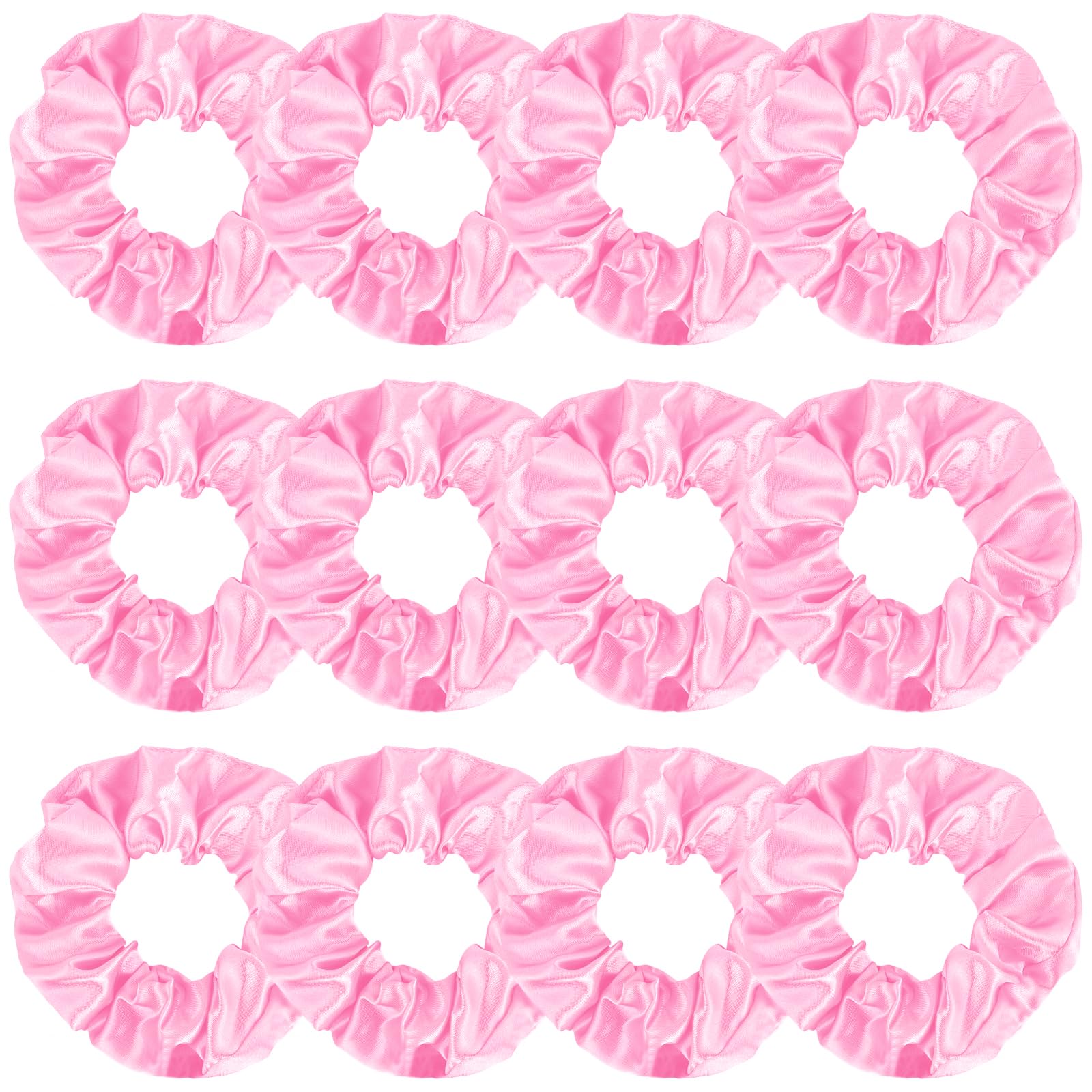 Goma KICOSY rosa claro satén, ideal para peinados diarios y sujeción suave.
