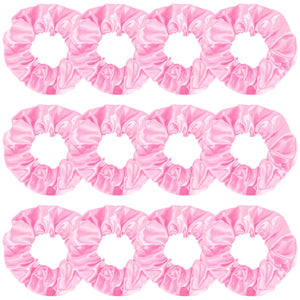 Goma KICOSY rosa claro satén, ideal para peinados diarios y sujeción suave.