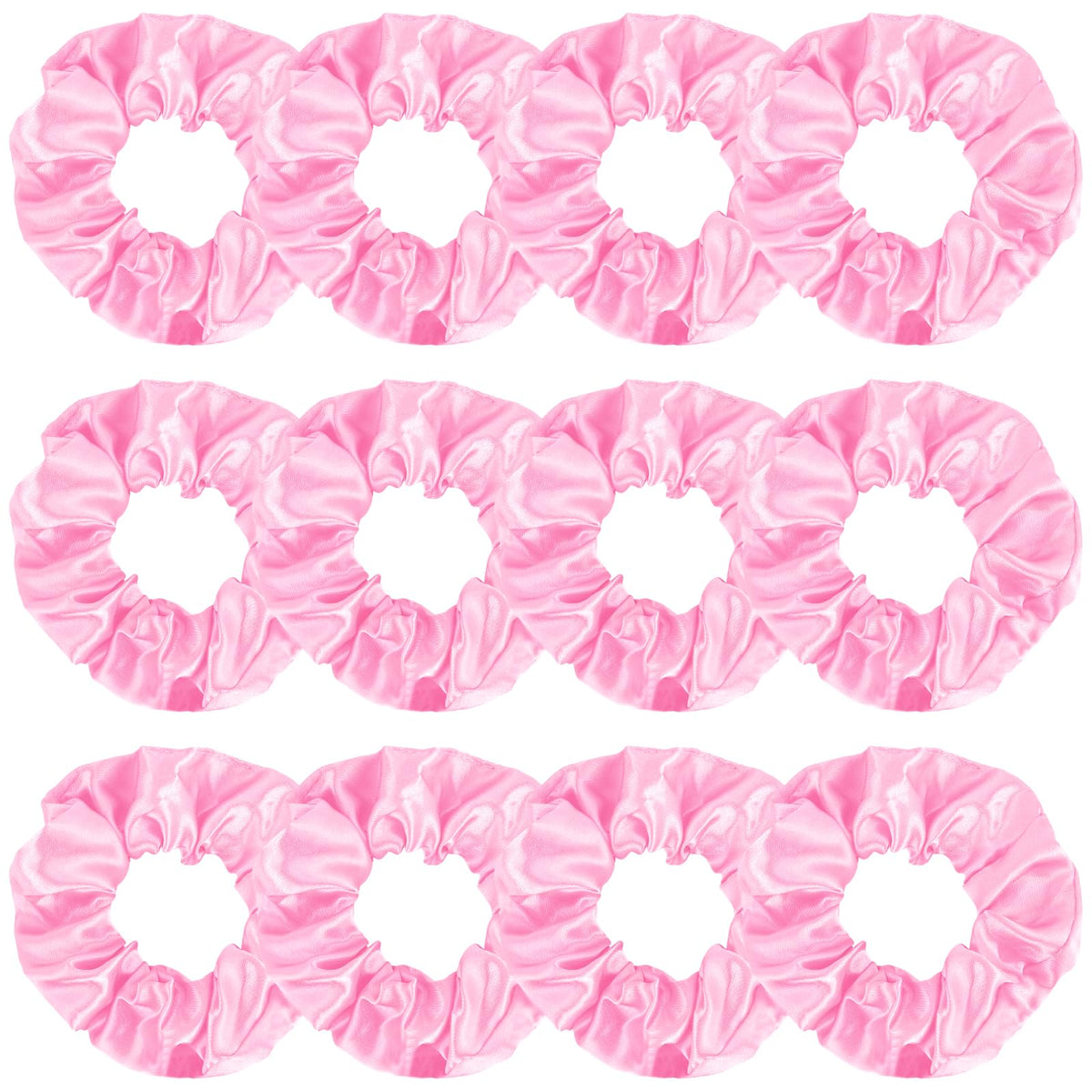 Goma KICOSY rosa claro satén, ideal para peinados diarios y sujeción suave.