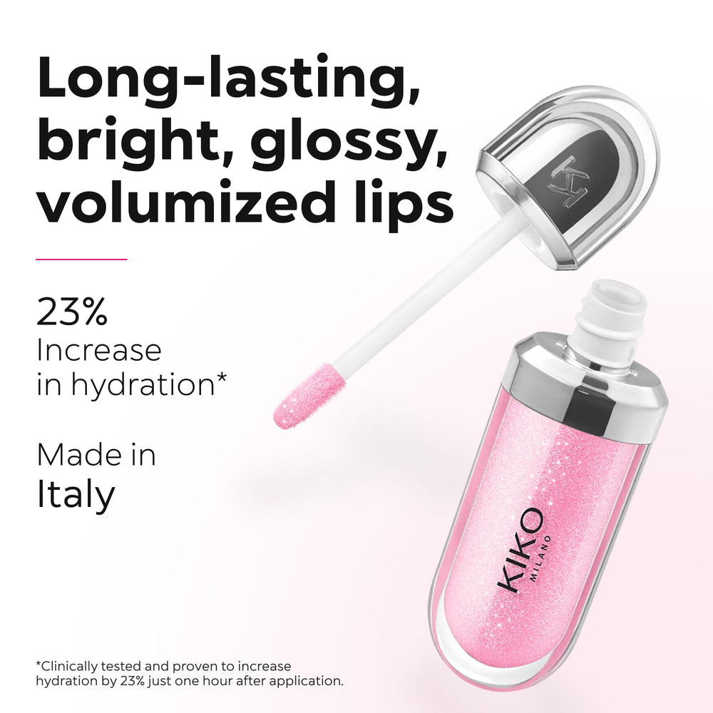 KIKO Milano 3d Hydra Lipgloss 41, fórmula hidratante con maracuya para labios nutridos.