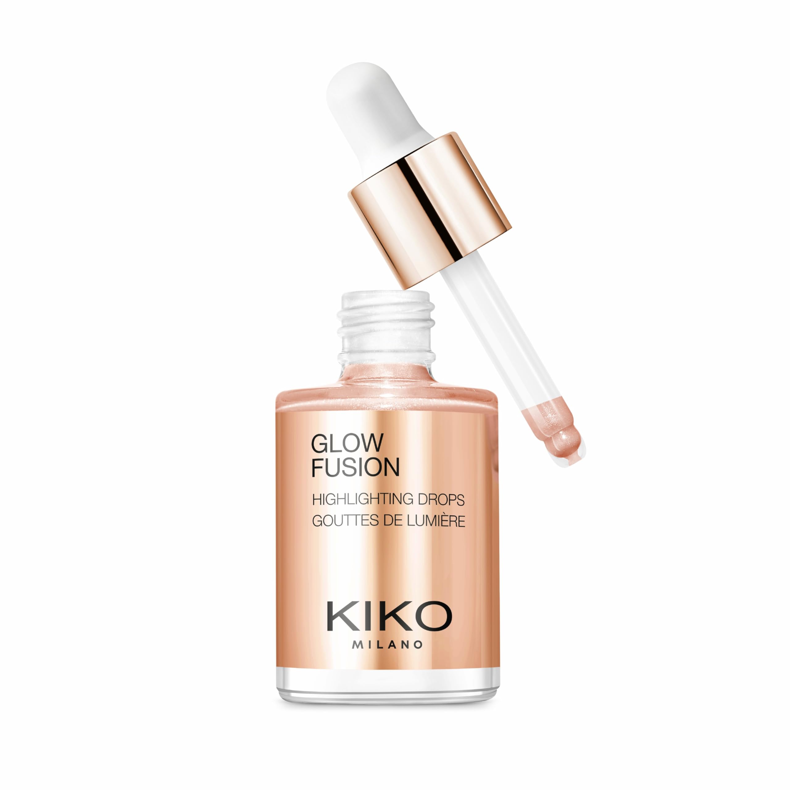 Kiko Milano Glow Fusion Resaltador líquido, aplicación en zonas de luz para brillo inmediato