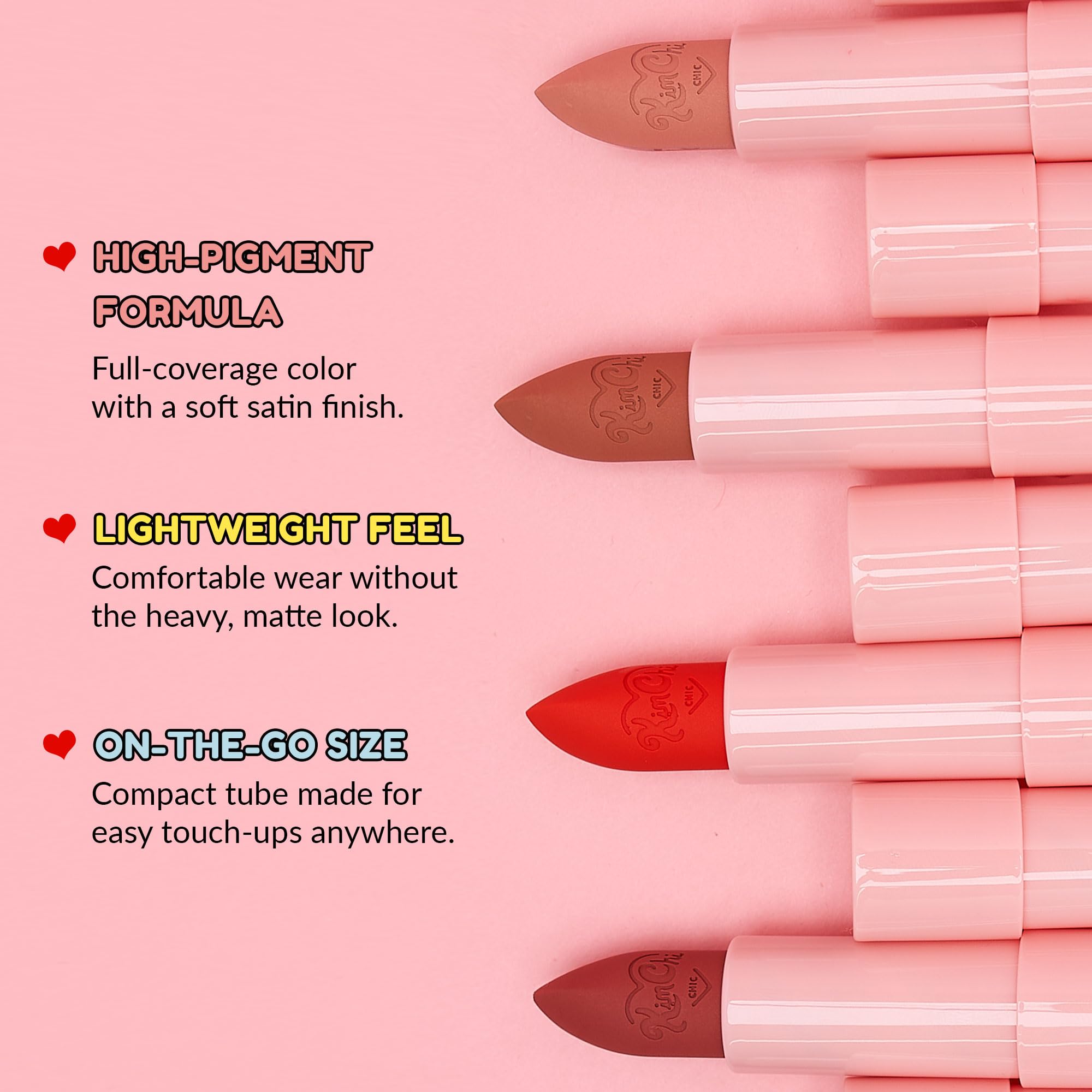 Kimchi Chic Marshmallow Butter Lippie logra un pigmento alto para un look audaz.