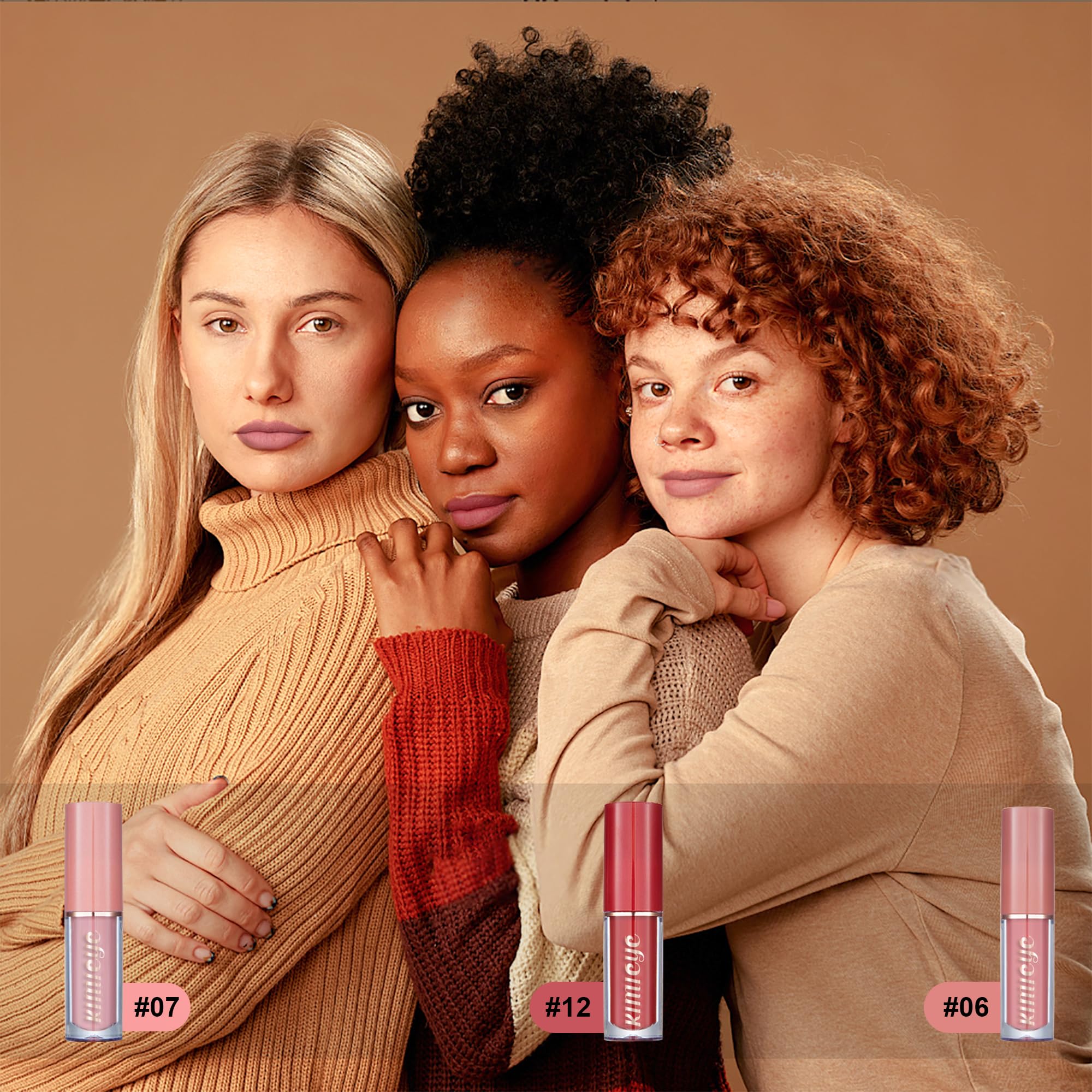 KIMIEYE Conjunto A labial mate duradero, sensación ligera y cómoda.