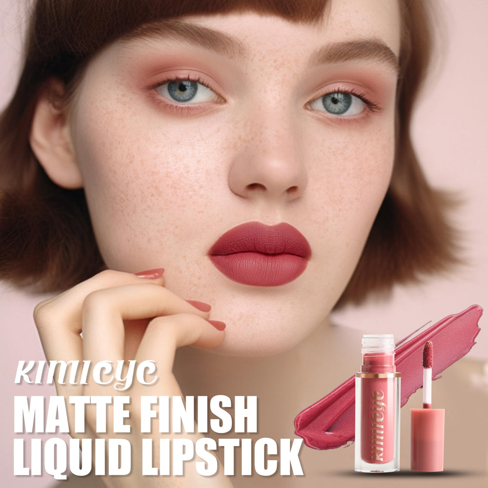 KIMIEYE Conjunto A labial mate nude cálido, tono favorecedor para diario.