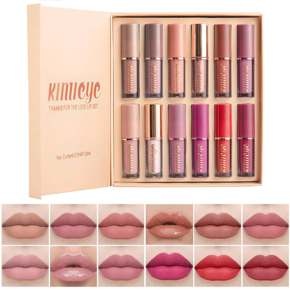 KIMIEYE Conjunto A labial mate nude suave, ideal para uso diario.