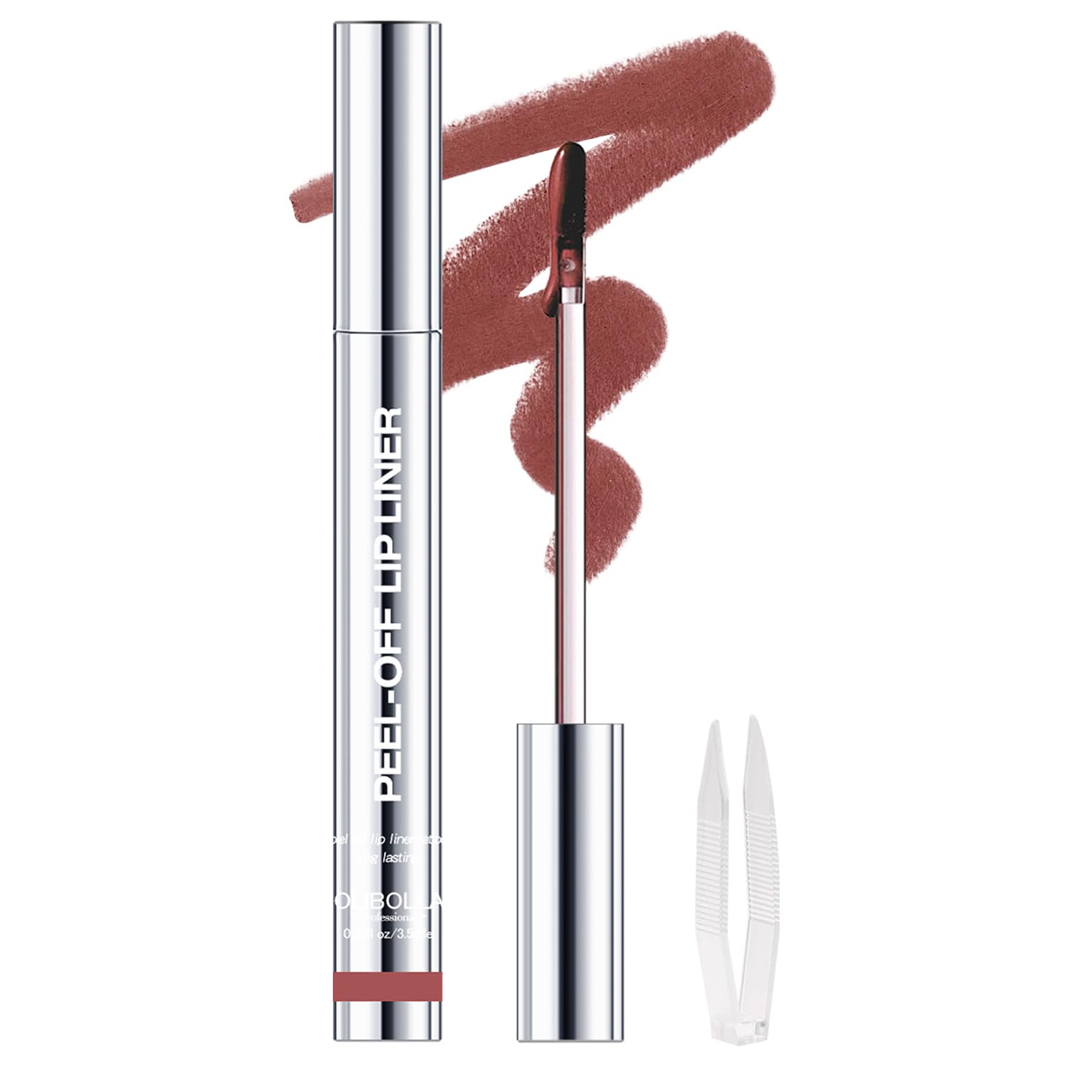 KIMIEYE labial desprendible: kit con pinzas para retirar el tinte fácilmente.