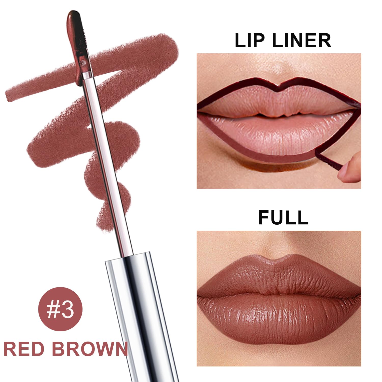 KIMIEYE tinta labial resistente al agua: color duradero sin transferencia.