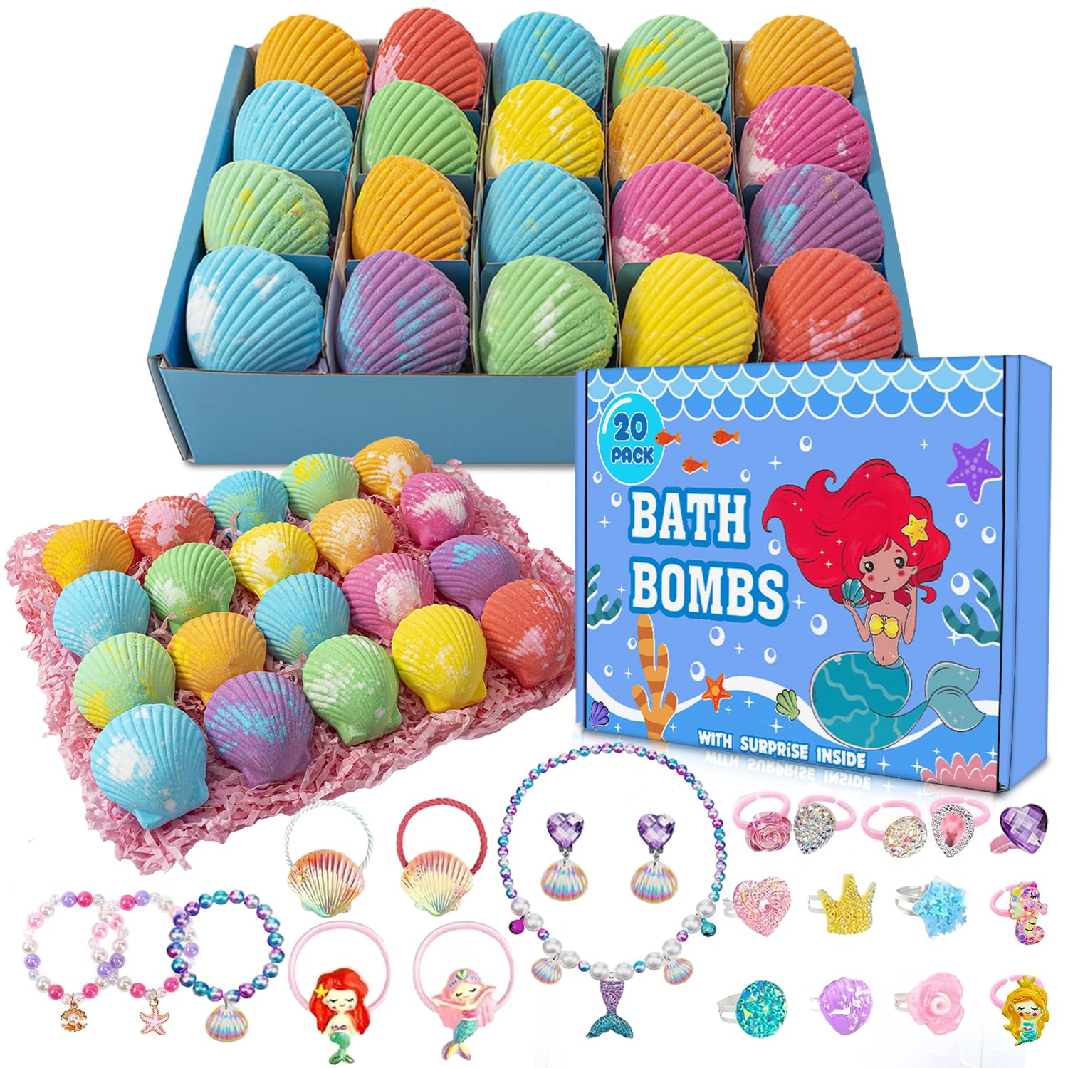 Kims Cosiart bomba de baño sirena, color vibrante al disolverse para niñas