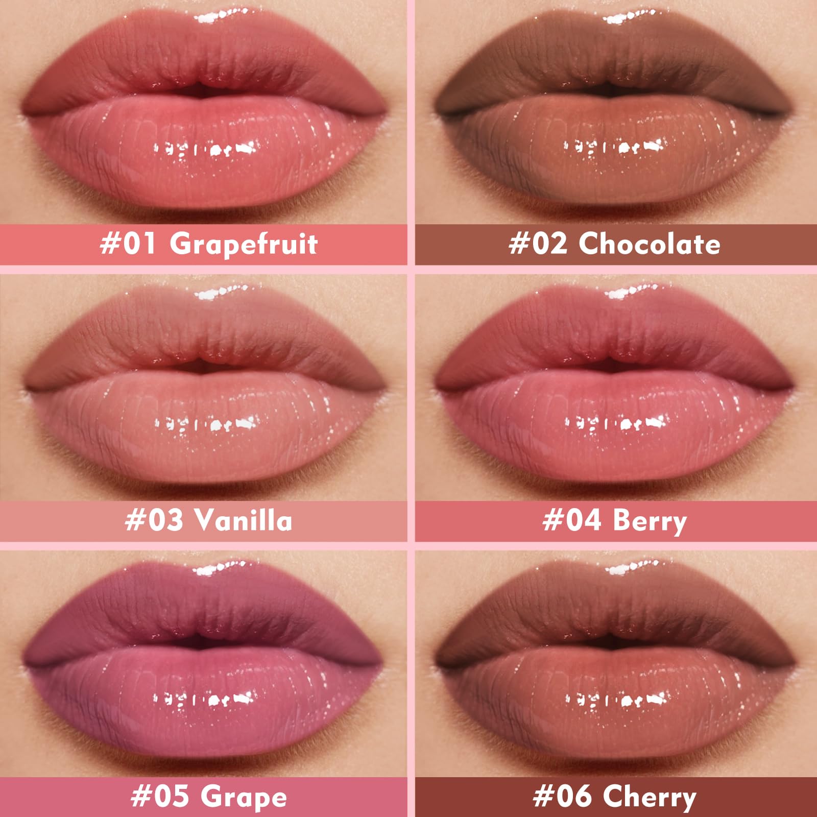 Brillo labial tintado KIMUSE sin pegajosidad para un acabado natural