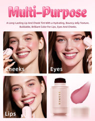 KIMUSE Jelly Tint: hidratación ligera para labios y mejillas durante todo el día.
