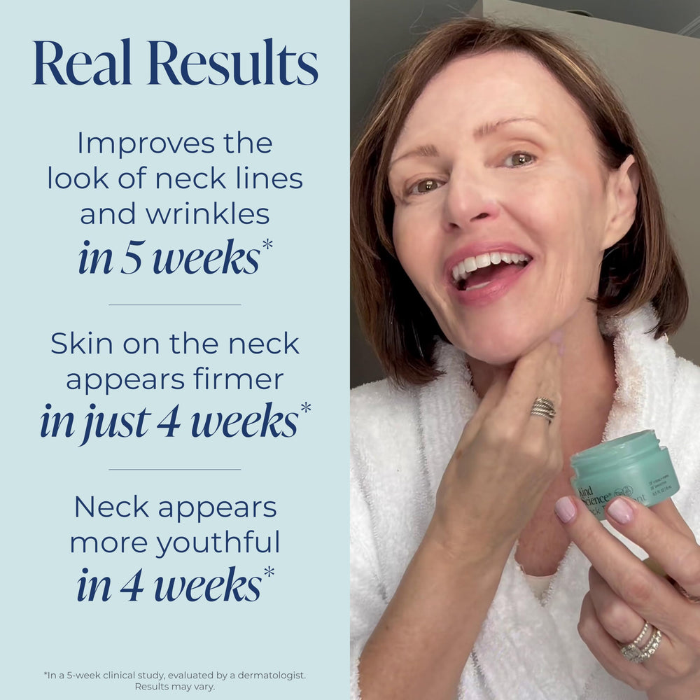 Bakuchiol y ingredientes activos en el cuello para renovación suave.