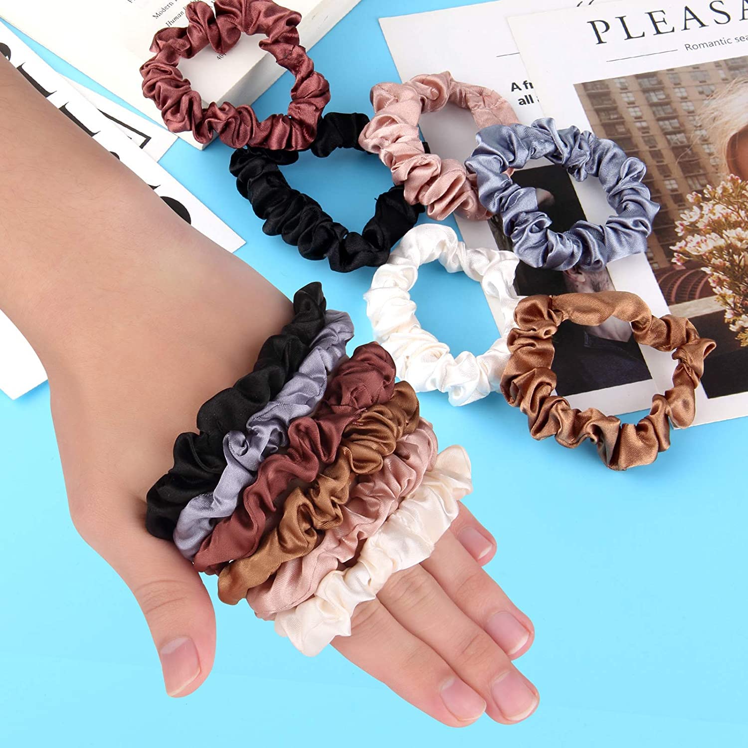 Kinmingzhu coleteros de seda ideales para moños y coletas.