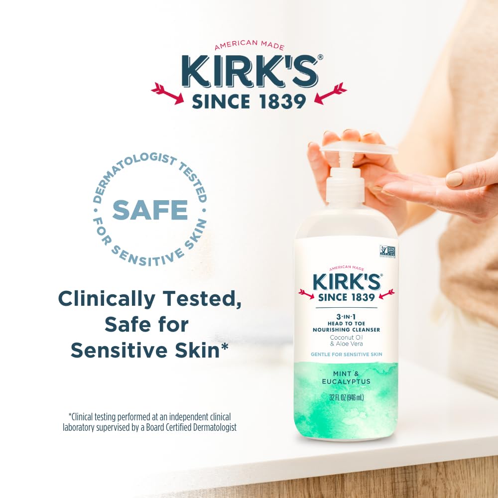 Kirk's 3-en-1 apto para piel sensible y uso familiar.