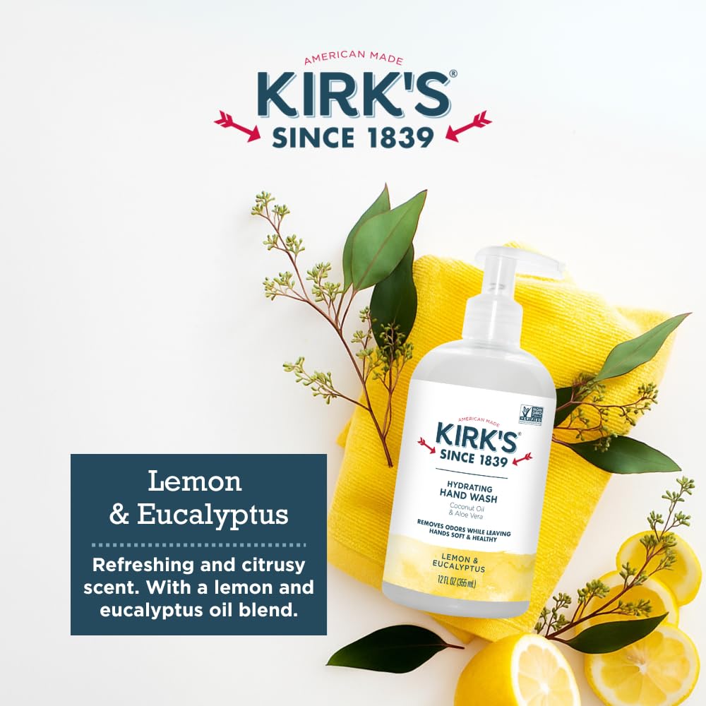 Kirk's Lavado de Manos vegano sin GMO, opción ética para limpieza diaria.