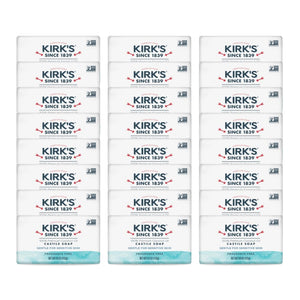 Kirks Castile Barra Sin Fragancia: empaque de 24 barras, limpieza suave diaria.