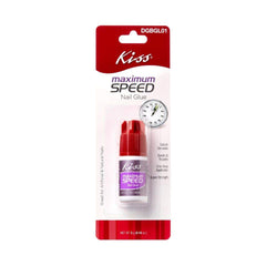 KISS botella de pegamento para uñas con secado rápido, fijación instantánea.