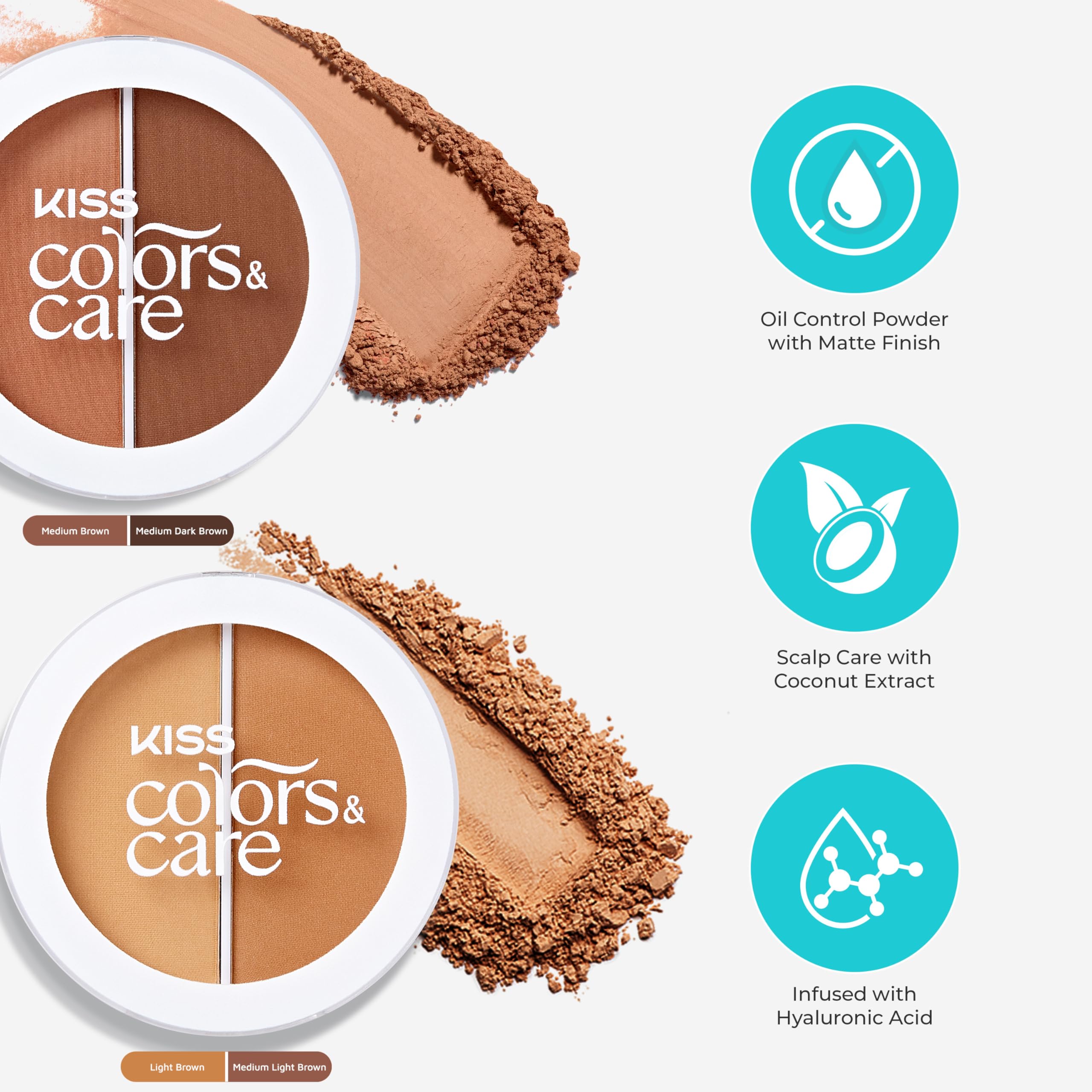 KISS Colors & Care aplicador-brocha compacto para tintado preciso.