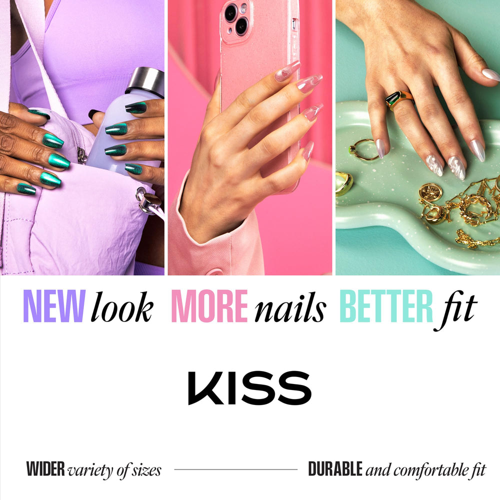 KISS CORE set completo en rosa para uñas duraderas.