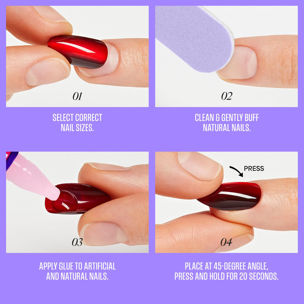 KISS CORE Unas postizas Euphonious, uso diario cómodo para un look natural.