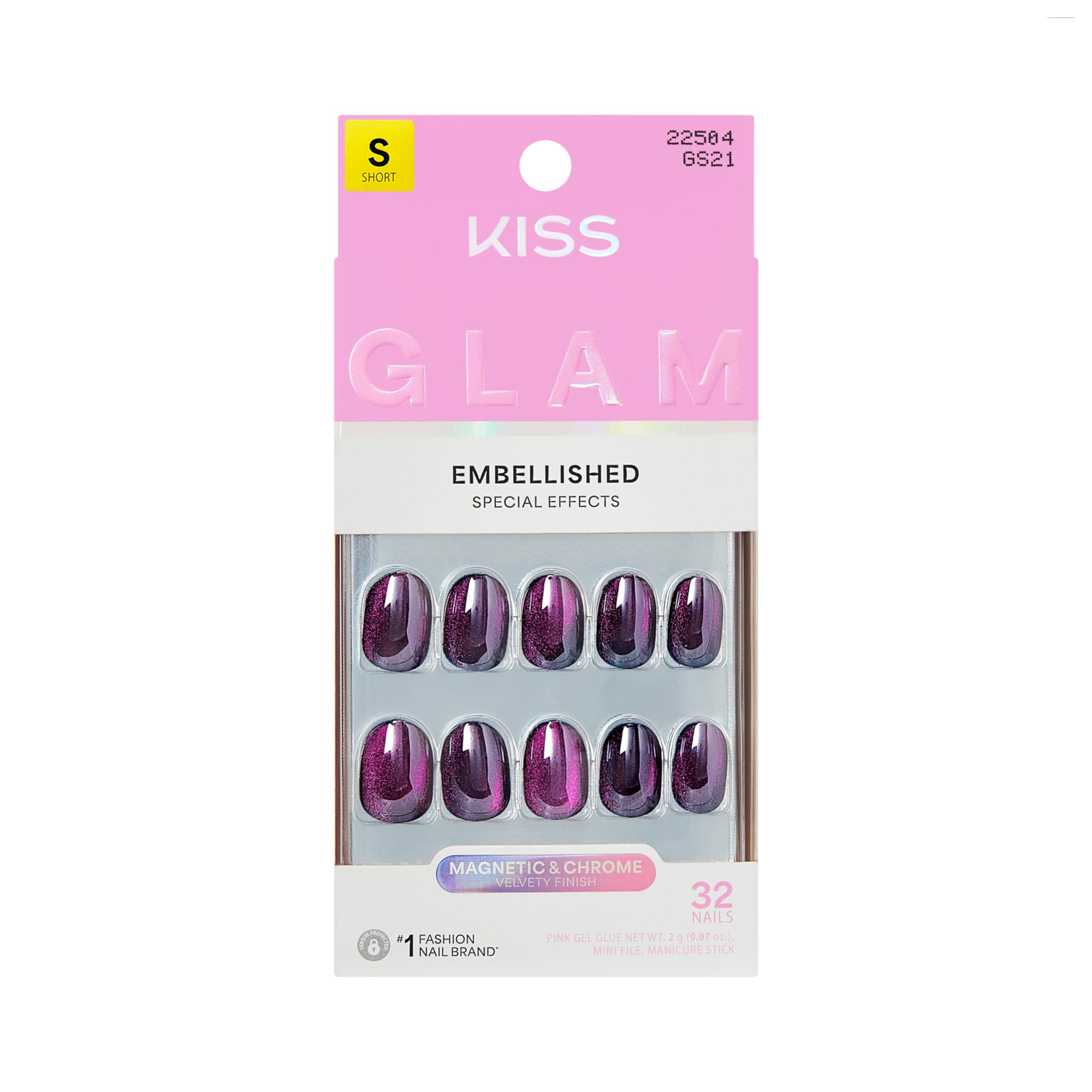 KISS GLAM acabado cromo brillante para un look duradero