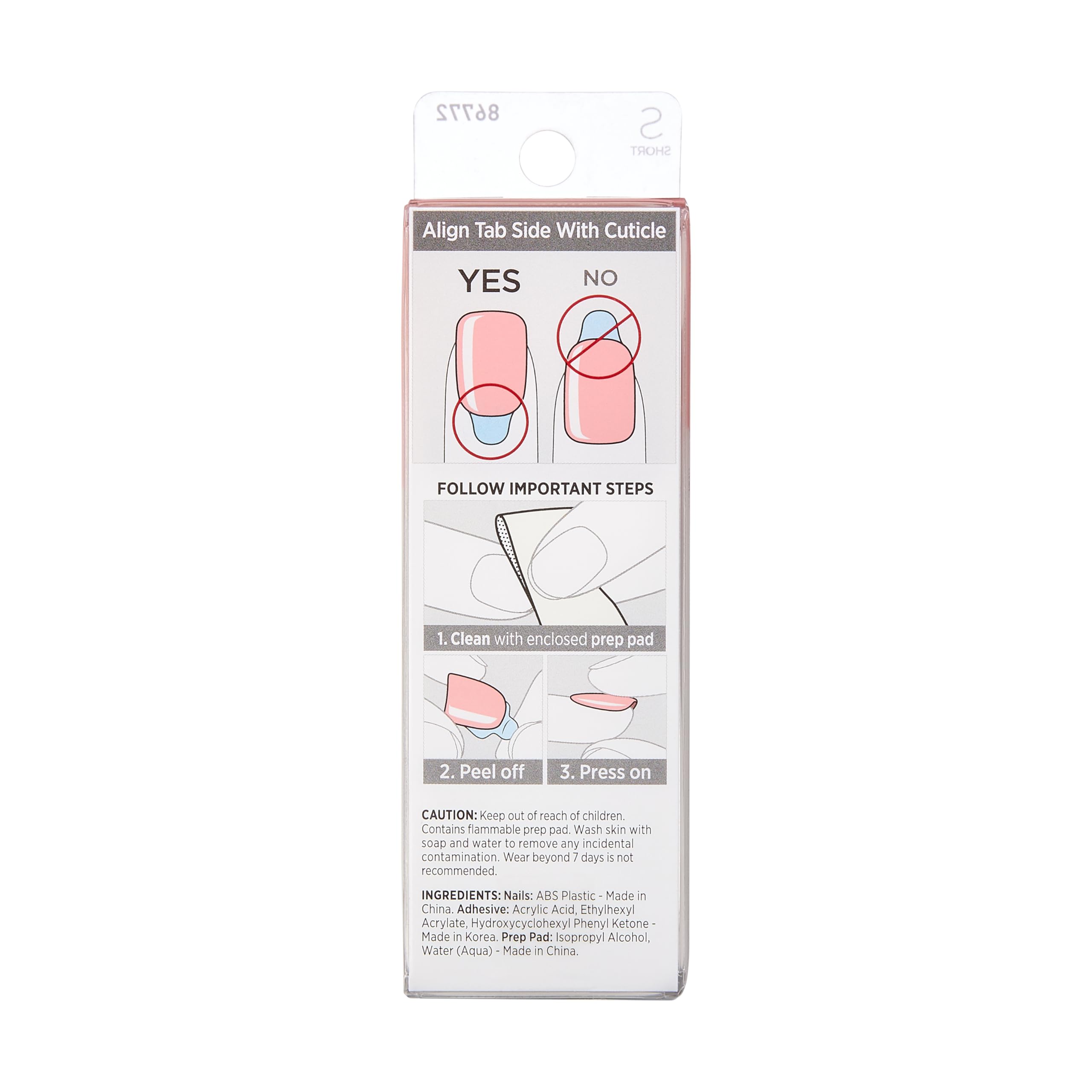 Uñas imPRESS Dolce Pink aplicadas, duraderas y brillantes.