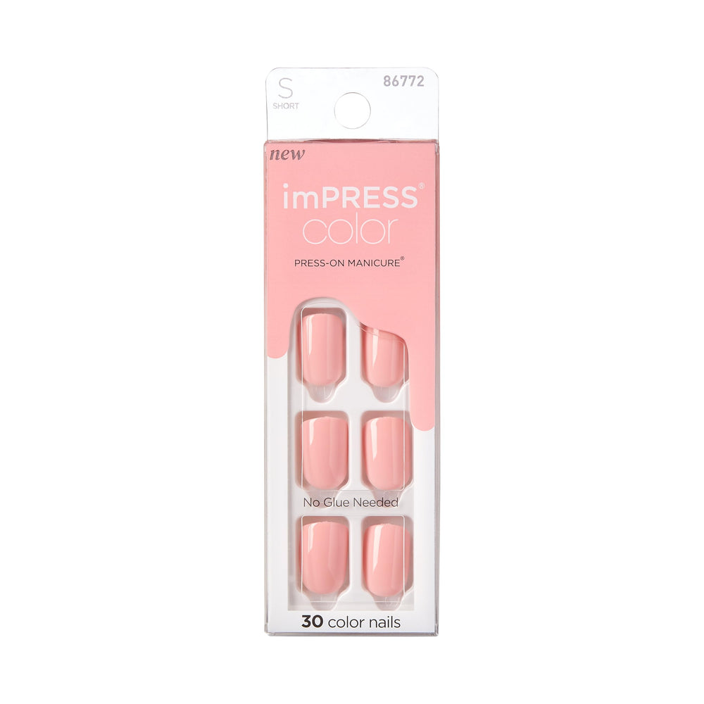 KISS imPRESS Dolce Pink: set de uñas listo para aplicar.