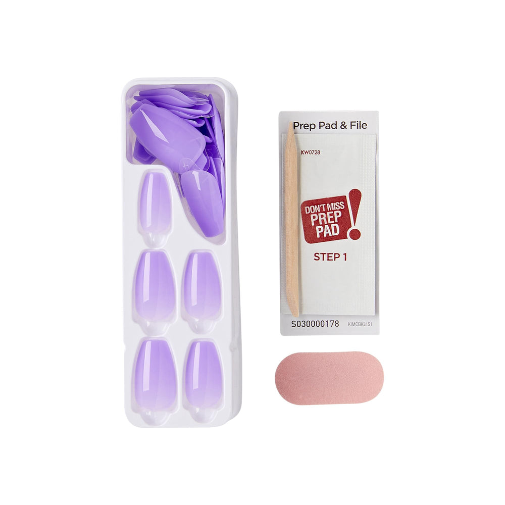KISS Impress sin pegamento, kit completo para manicura rápida y pulida.