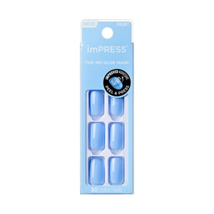 KISS Impress Uñas postizas de 30 piezas, lista para aplicar en minutos.