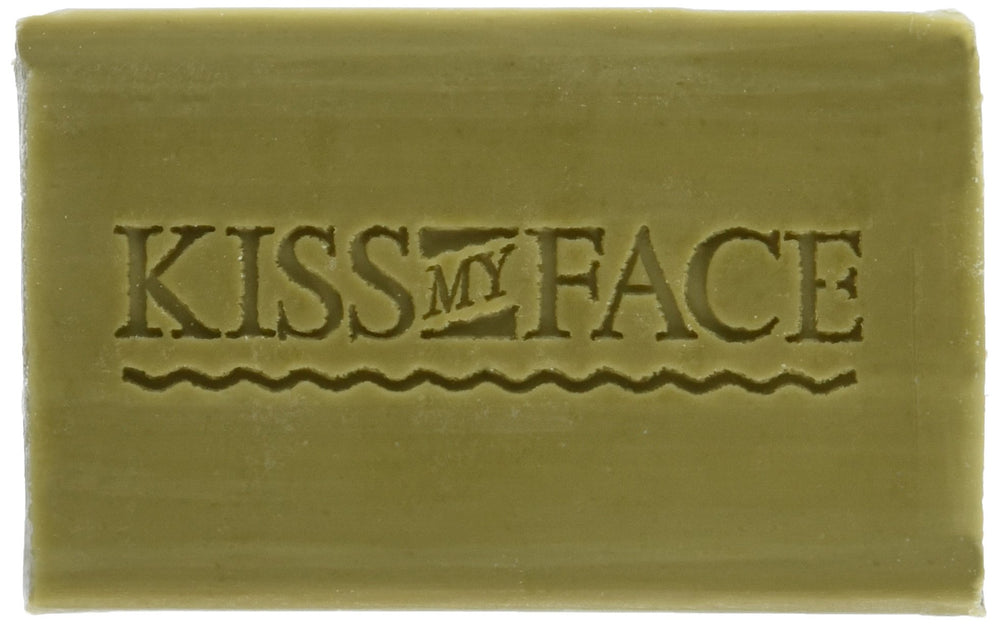 Kiss My Face Bar Soap con ingredientes naturales, sin colorantes artificiales.