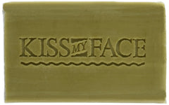 Kiss My Face Bar Soap con ingredientes naturales, sin colorantes artificiales.