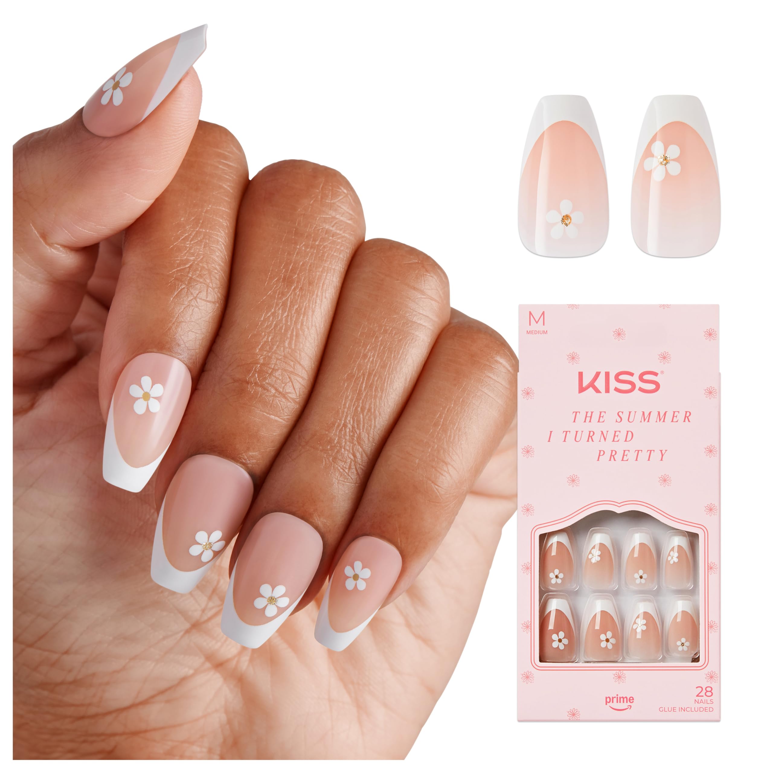 KISS Sunlit Days Francesa: uñas listas para verano con brillo natural.