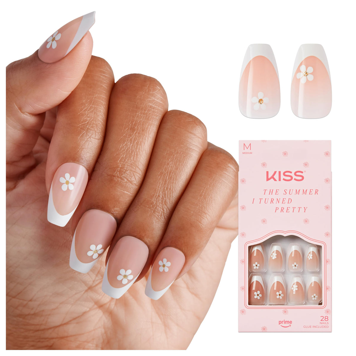 KISS Sunlit Days Francesa: uñas listas para verano con brillo natural.