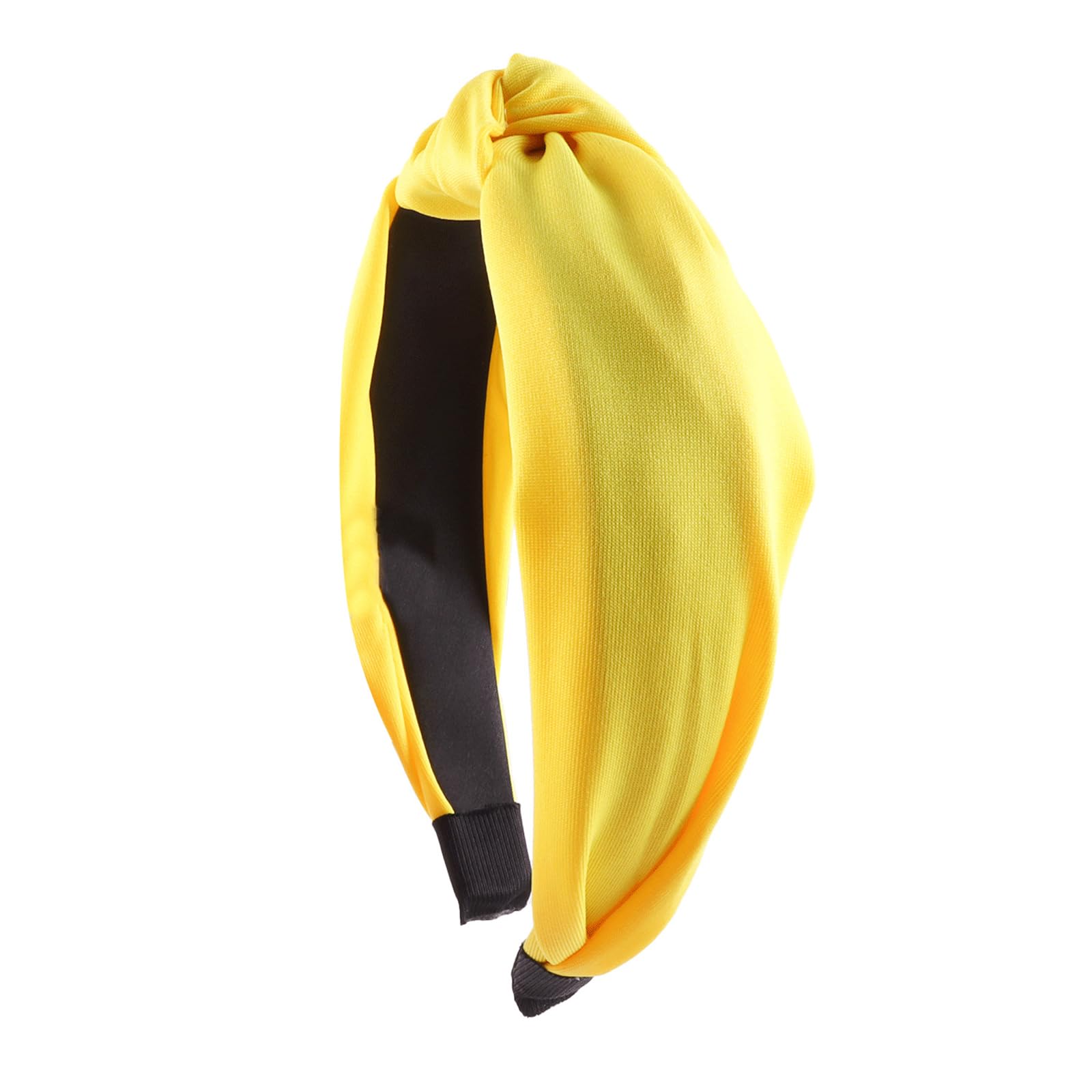 Kistreao diadema amarilla con nudo, añade elegancia y comodidad a tus peinados