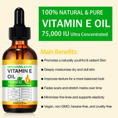 KITNOBLIS Vitamina E, aplicación diaria; piel suave y nutrida.