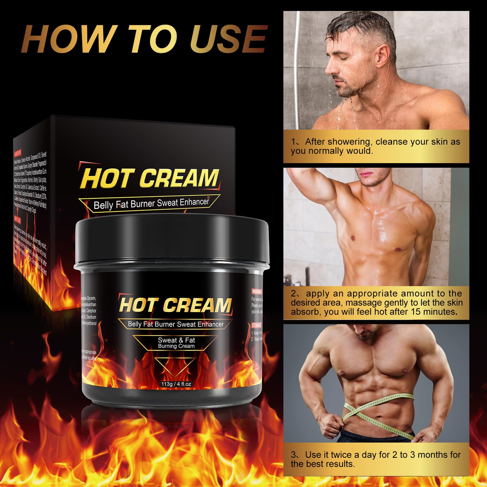 Kitnoblis crema sudor caliente para uso en entreno, absorción rápida.