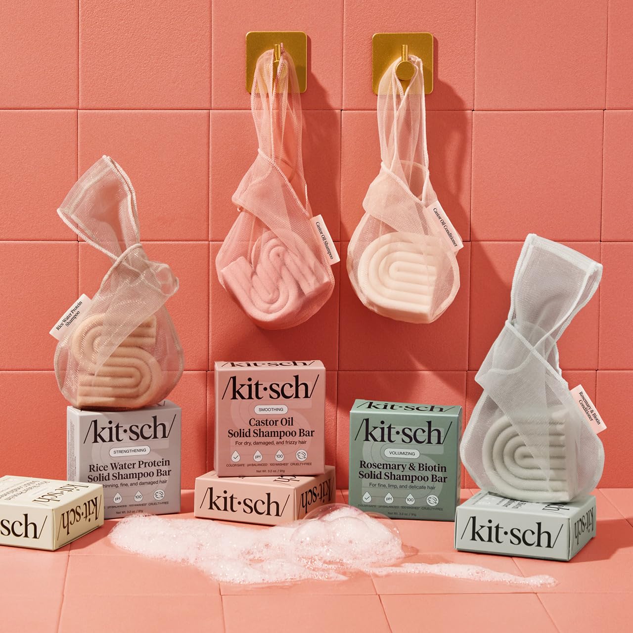 Kitsch bolsa jabón lavable a máquina, limpieza fácil.
